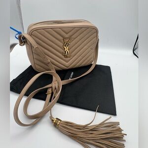 Yves Saint Laurent YSL Camera Bag Dark Beige with Dustbag